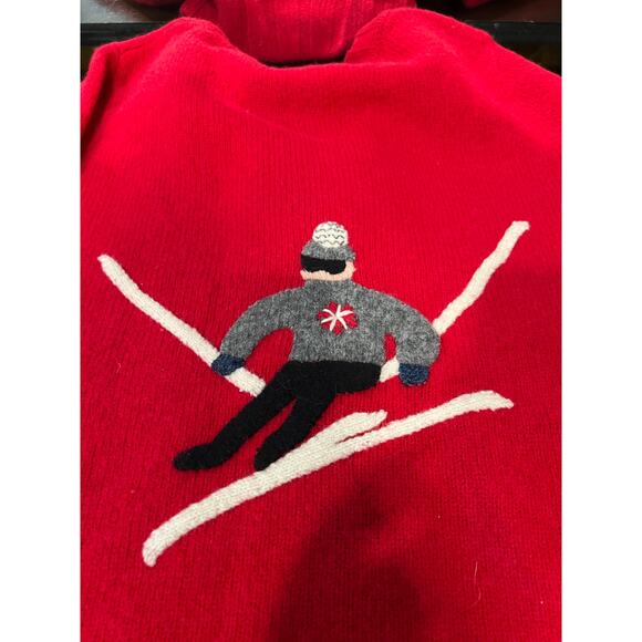 David Brooks red 100 percent wool sweater - Picture 9 of 13